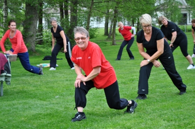 Gympa i naturen